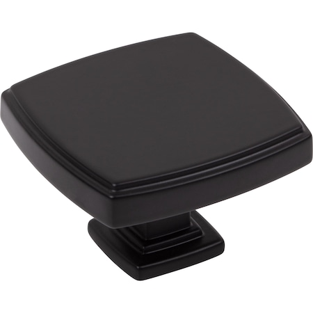 Jeffrey Alexander 1-3/4" Overall Length Matte Black Square Renzo Cabinet Knob 141L-MB